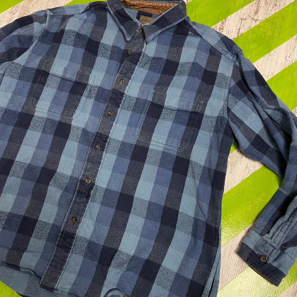 Men's Blue Plaid Shirt